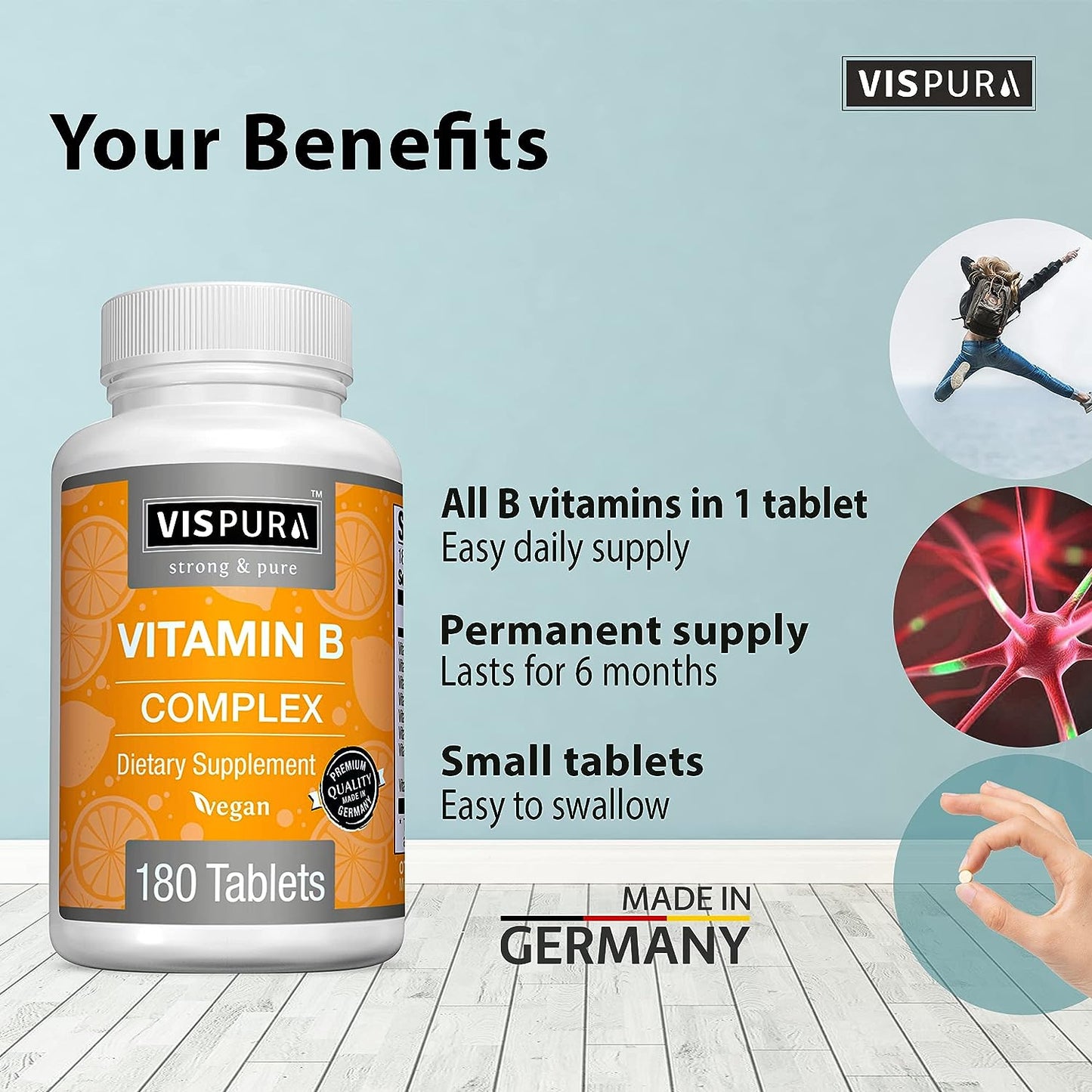 Vitamin B-Complex, 180 Vegan Tablets