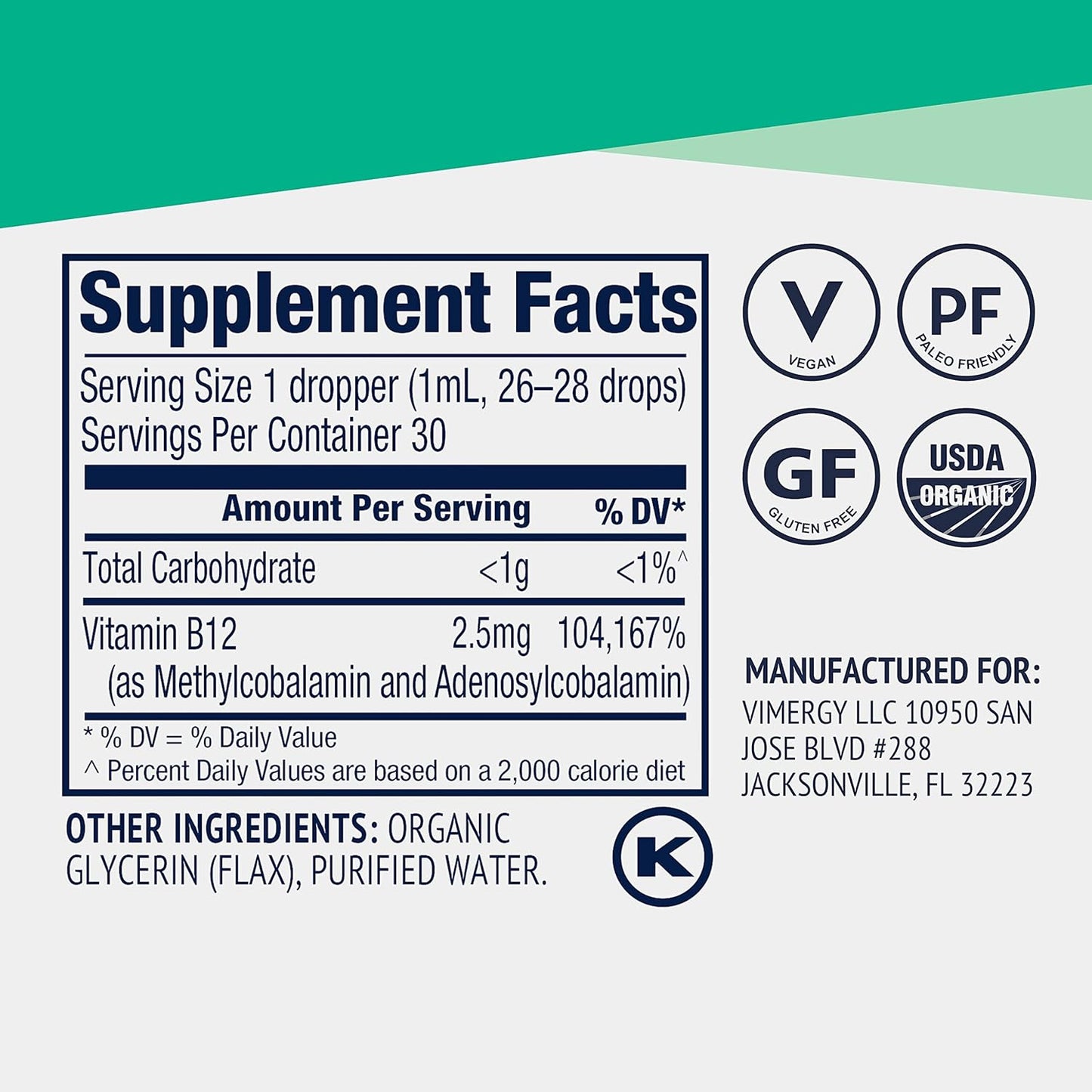 Vimergy USDA Organic B12