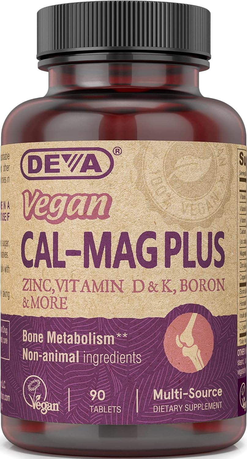 Deva Vegan Vitamins Cal-Mag Plus Tablet, 90 Count