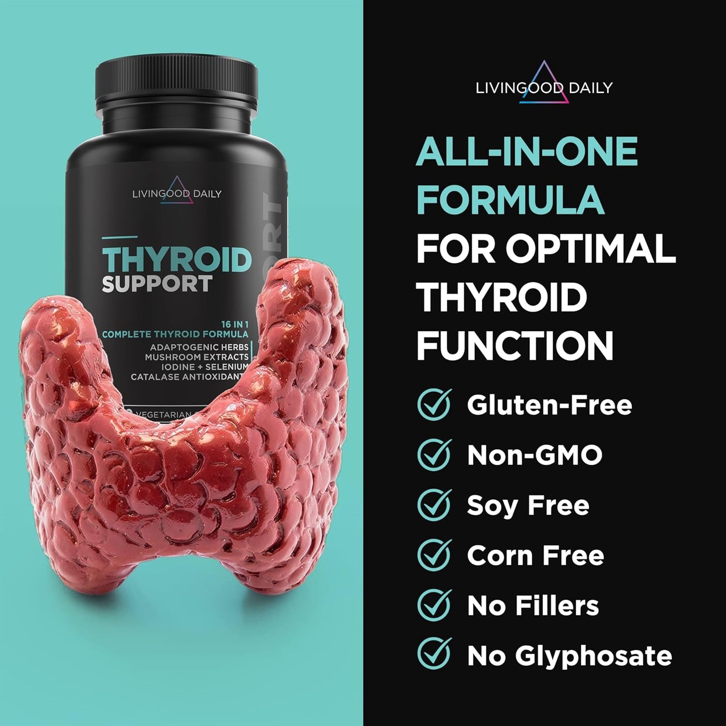 Livingood Daily Thyroid Support -60 Capsules