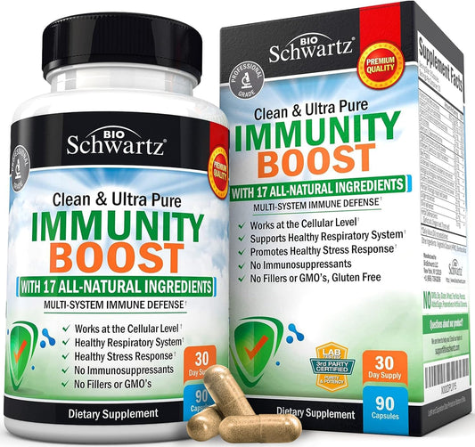 Immune Support Supplement with Vitamin C 1000mg Zinc 90 capsules