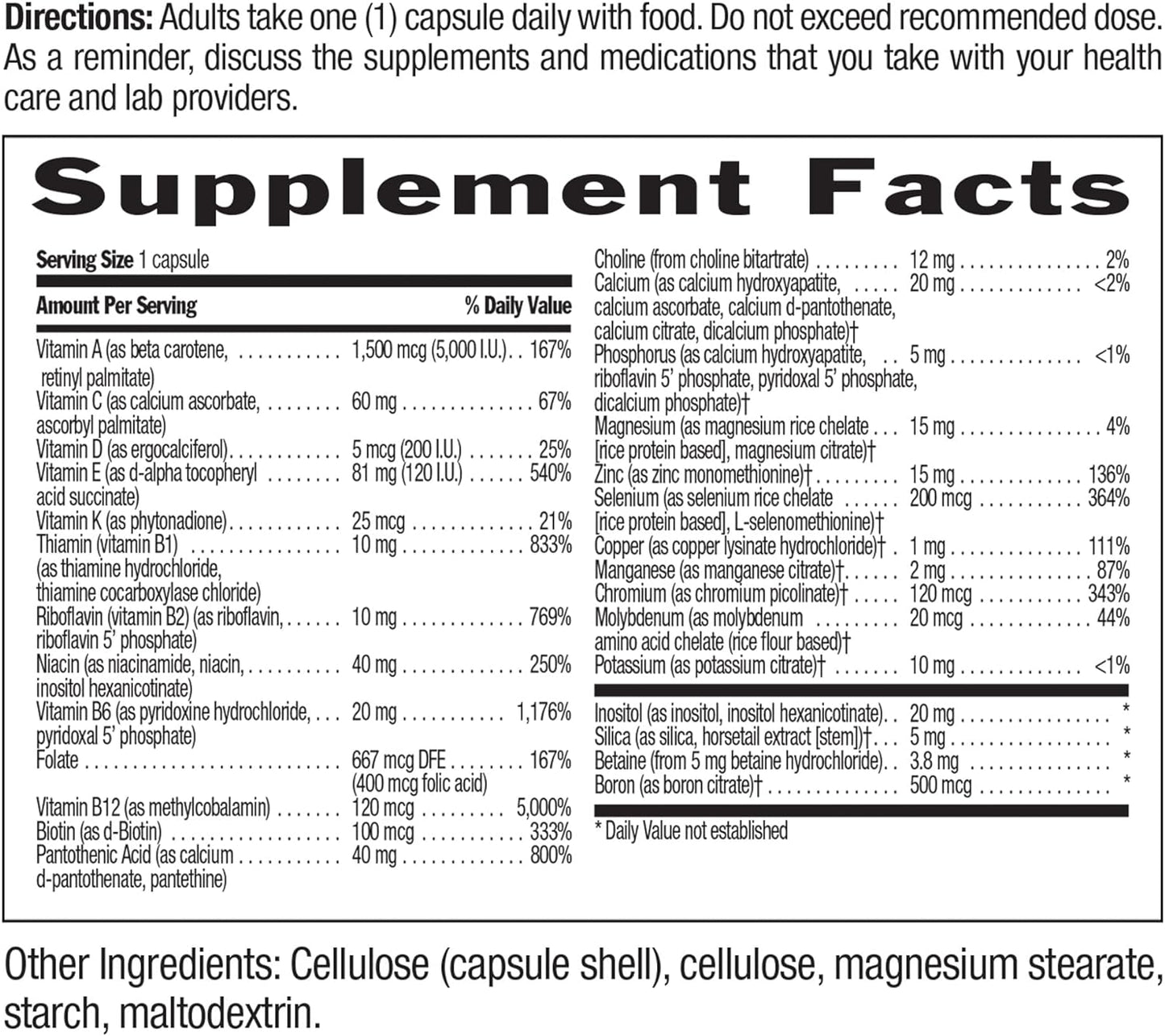 Country Life Daily Total One Multivitamin 60 Vegan Capsules