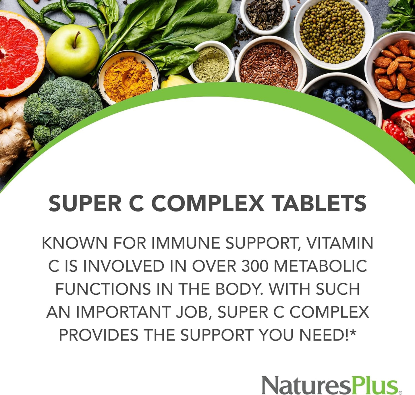 Nature's Plus Super C Complex Sustained Release - 180 Tablets