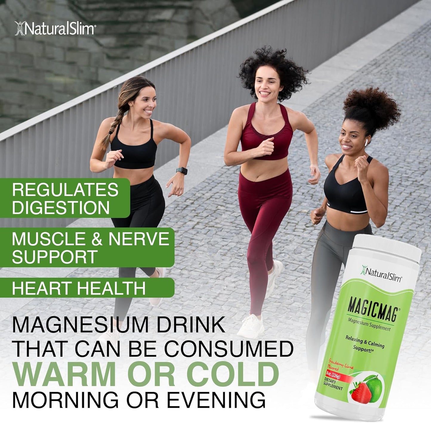 NaturalSlim Magicmag Pure Magnesium Citrate Powder  8oz