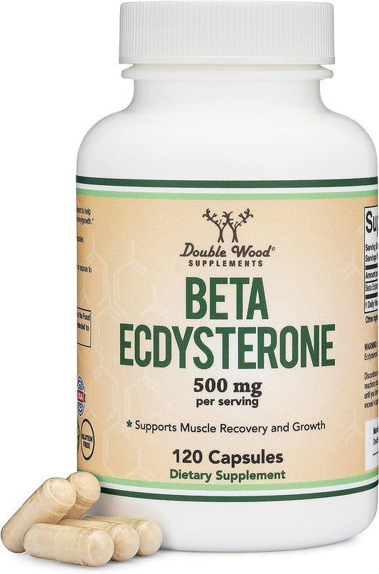 Beta Ecdysterone Supplement - 500mg  Powerful Plant Anabolic to Support 120 Capsules