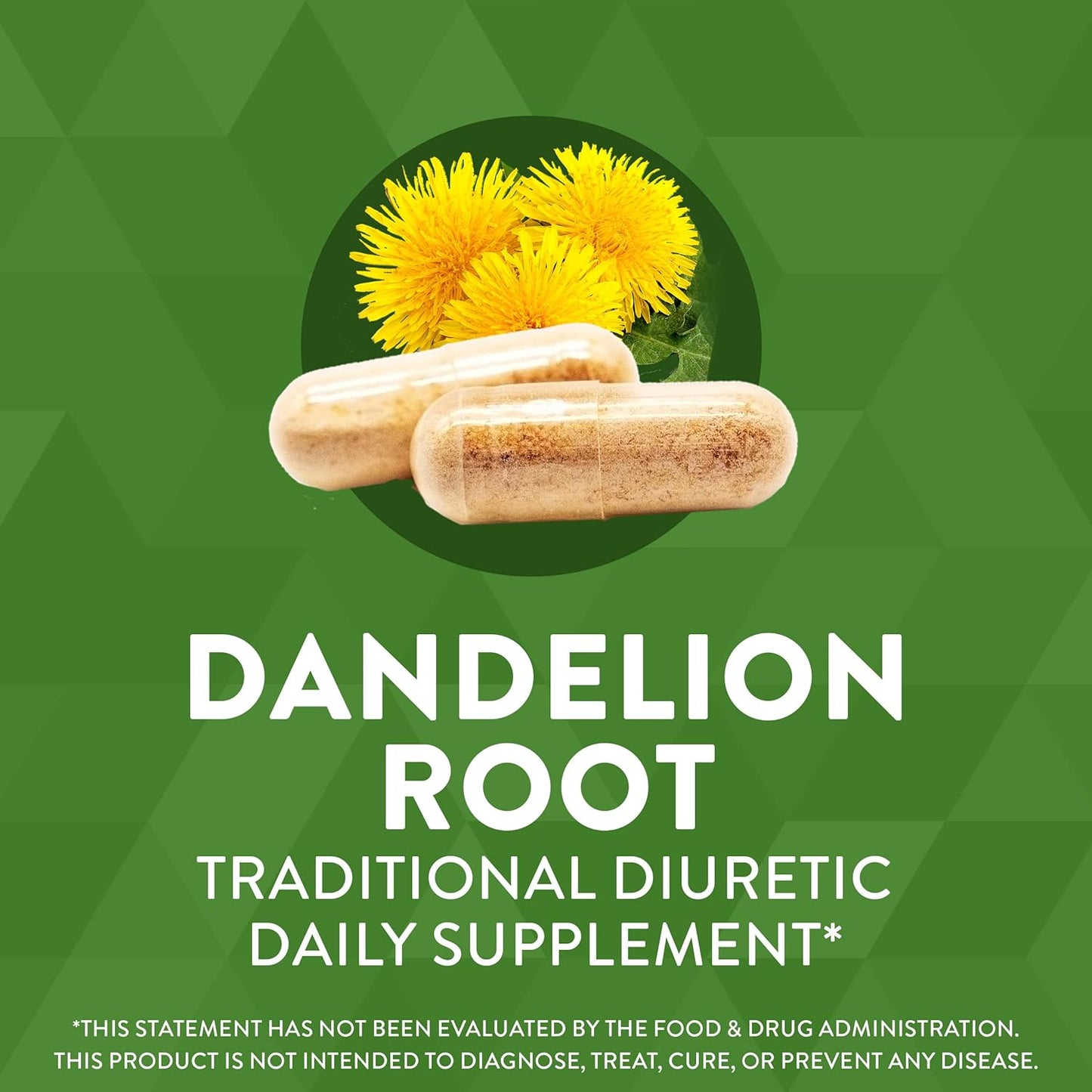 Nature's Way Dandelion Root, Traditional Diuretic Herb, 100 Vegan Capsules