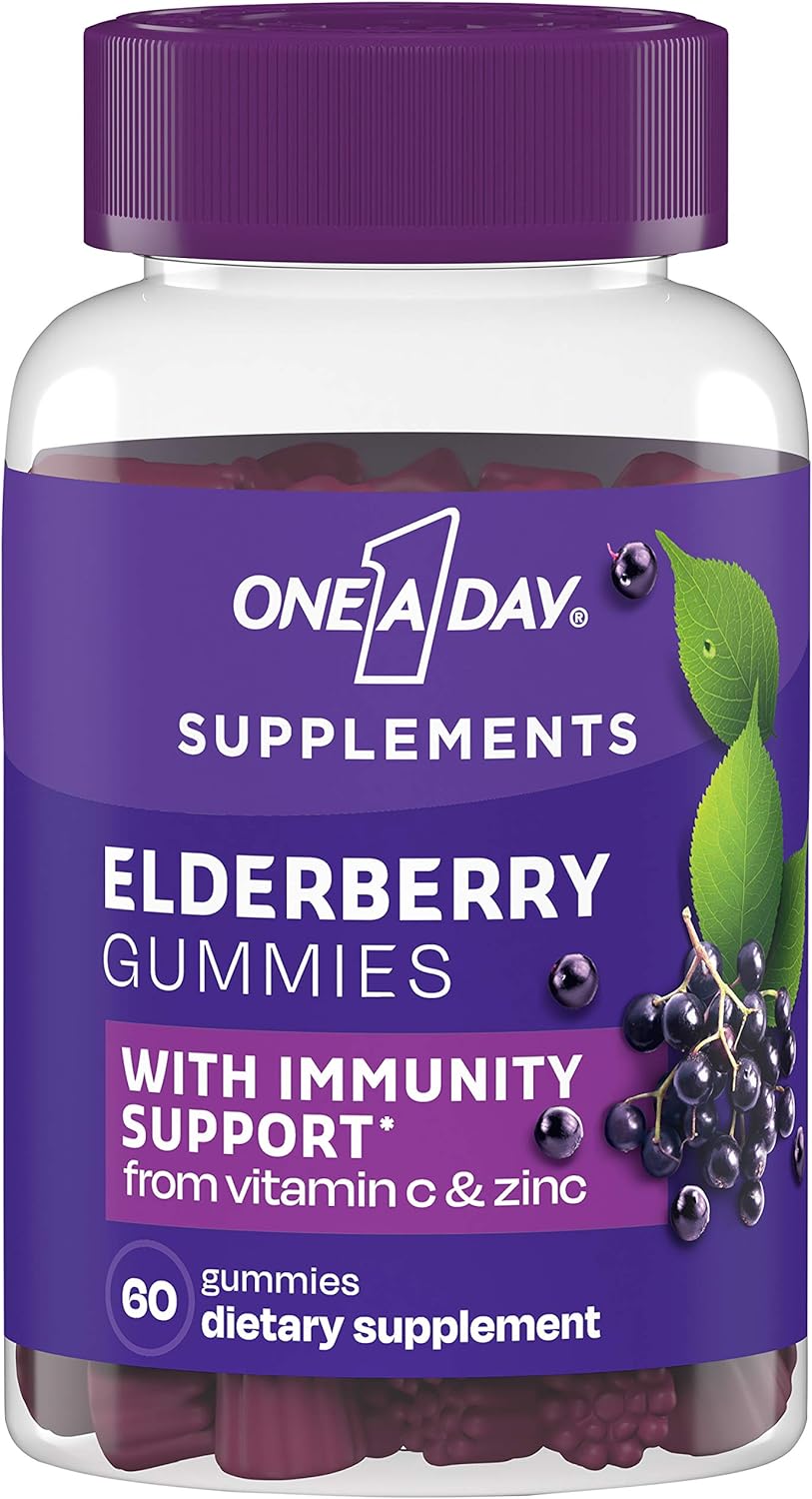 One A Day Elderberry Gummies with Immunity Support 60 Count