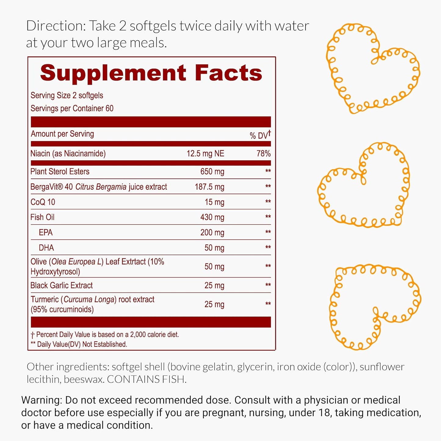 UpNourish Citrus Bergamot Cholesterol Supplement 120ct