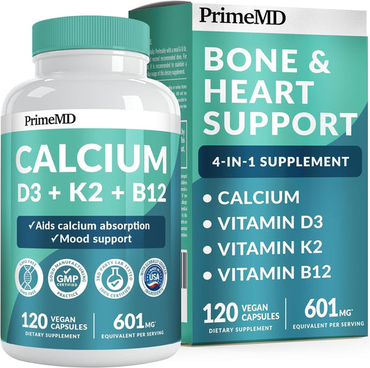 PrimeMD 4-in-1 Calcium Supplements for Women & Men - 120 Count