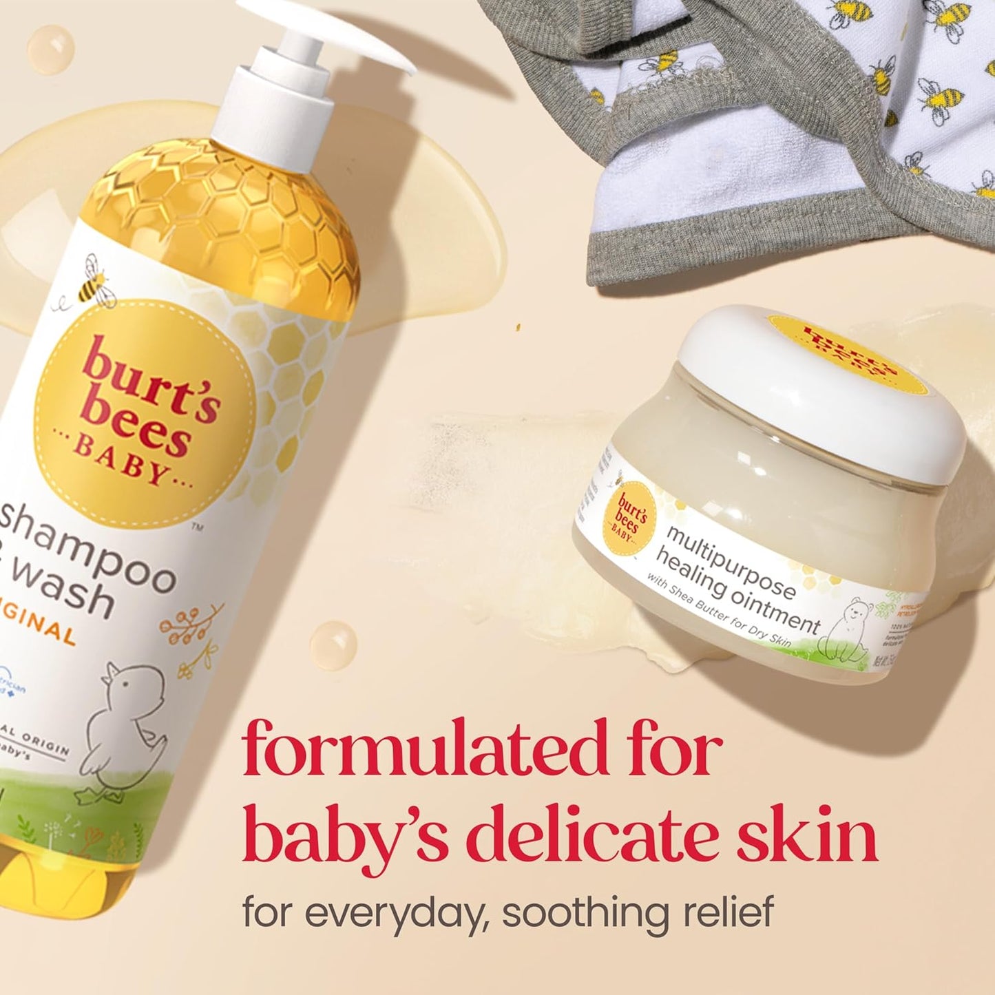 Burt's Bees Baby Shampoo & Wash, Tear Free Soap,12 Ounce (Pack of 3)