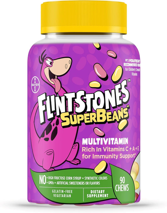 Flintstones Vitamins SuperBeans,Kids Multivitamin with Immunity Support 90 Count