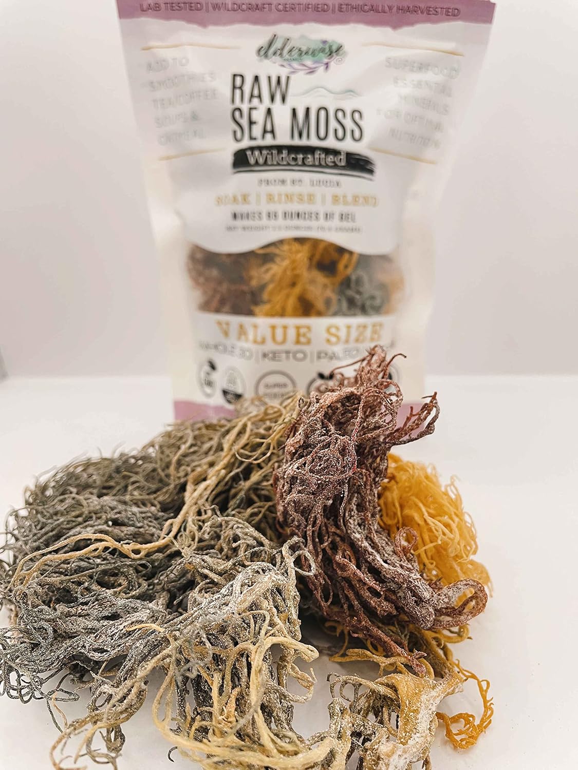 Sea Moss Wildcrafted 2.5 oz  Makes 64 oz of Gel