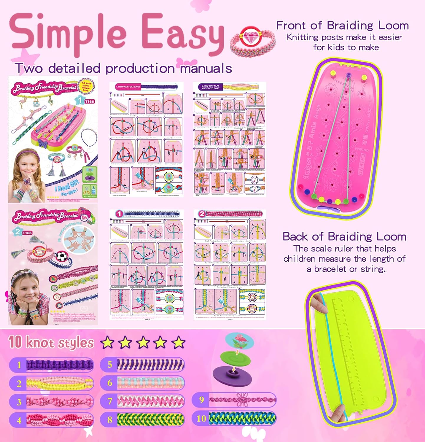 Friendship Girls Bracelet Making Kit - DIY Bracelet Kits Kids