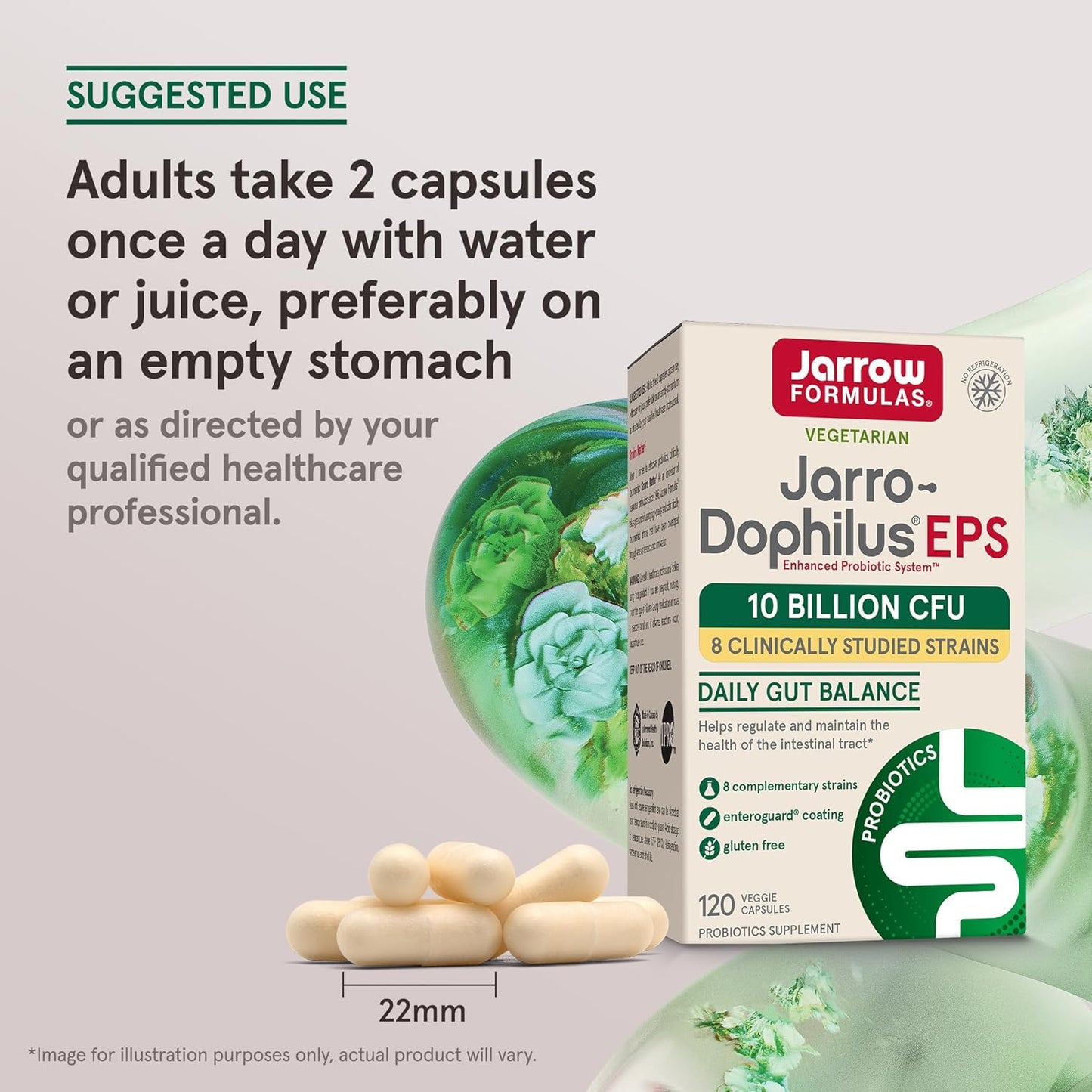 Jarrow Formulas Jarro-Dophilus EPS Probiotics  120 Veggie Capsules