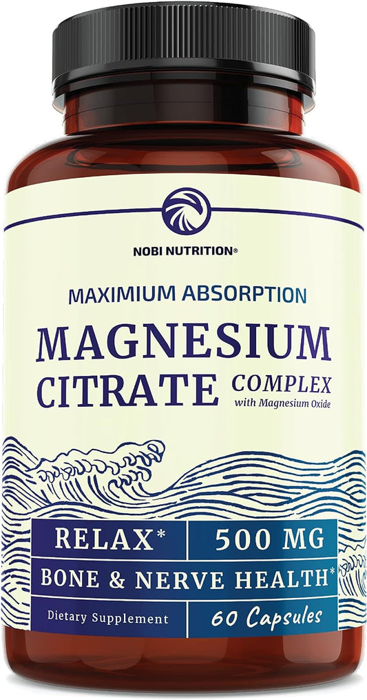 Magnesium Citrate Complex High Absorption 60 Capsules