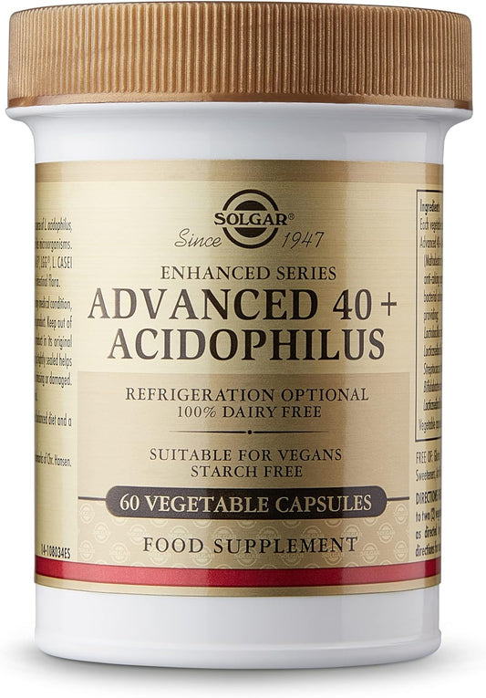 Solgar Advanced 40+ Acidophilus, 60 Vegetable Capsules