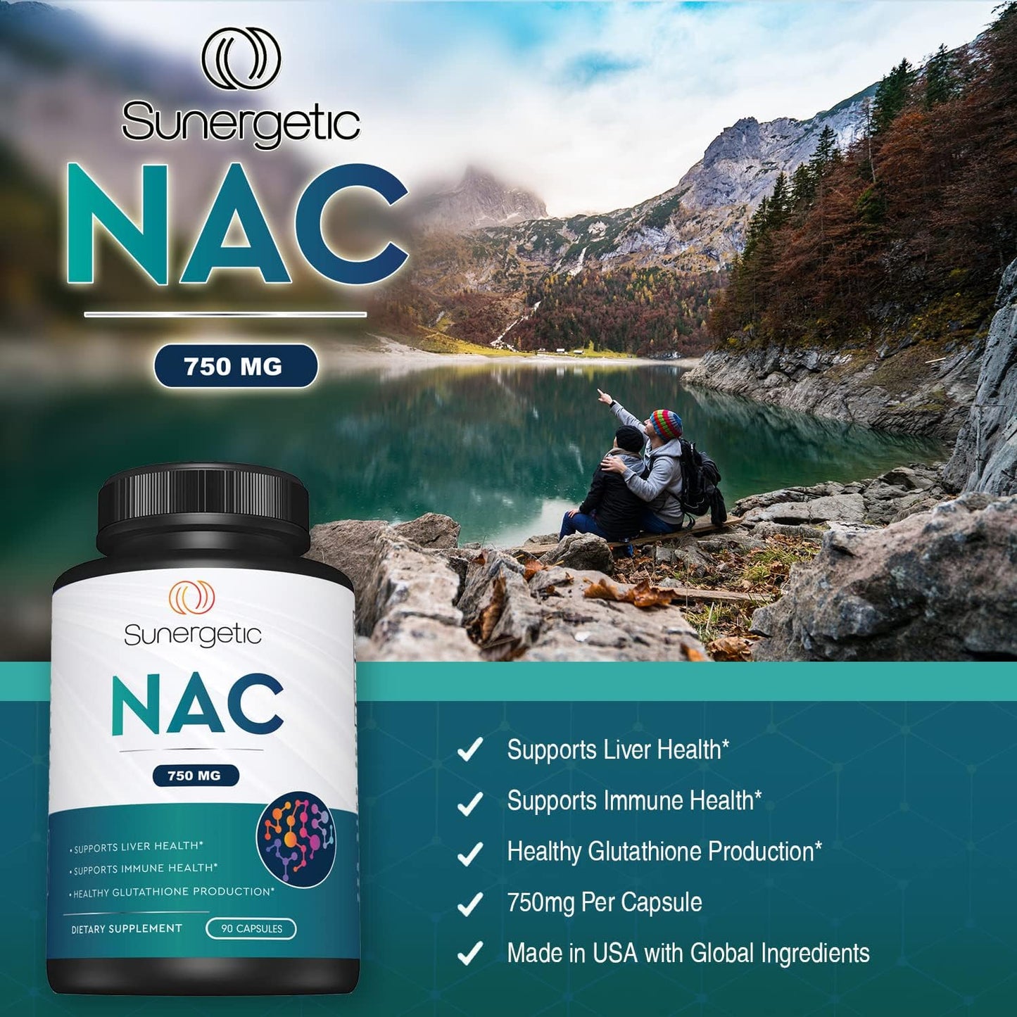 Premium NAC Supplement N-Acetyl Cysteine – 750mg Per Capsule - 90 capsules