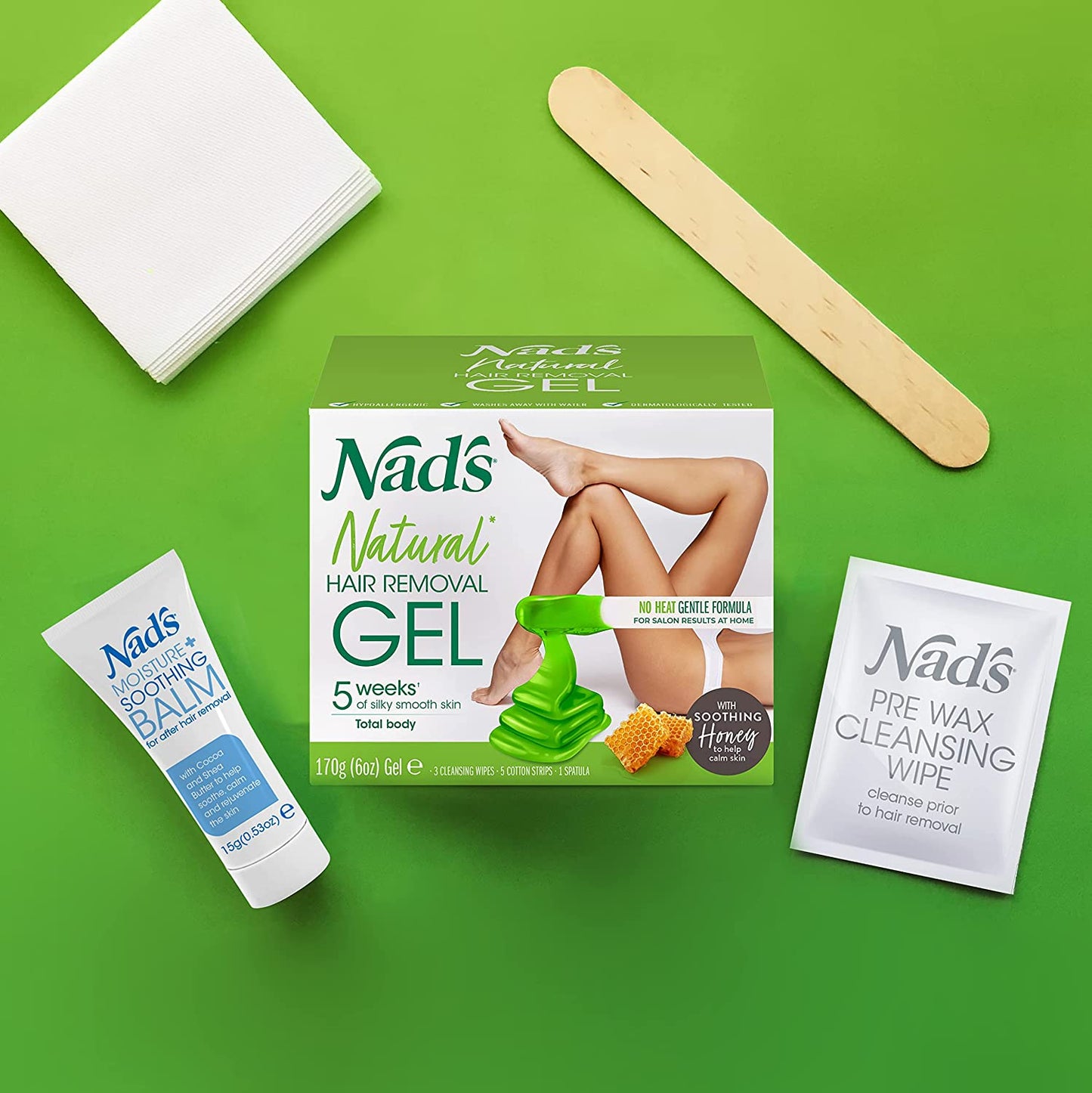 Nad's Original Natural Hair Removal Gel Wax Kit