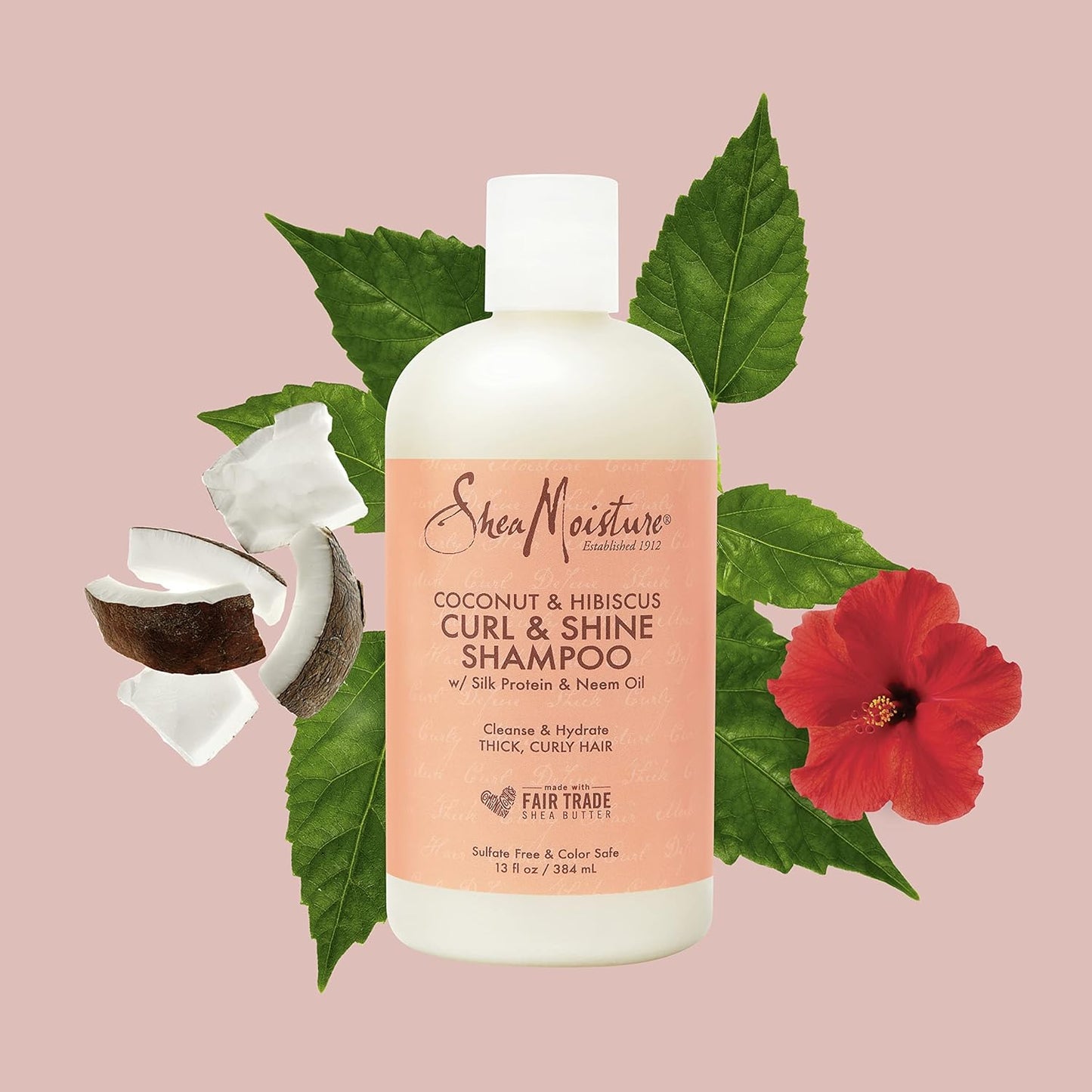 SheaMoisture Shampoo Curl and Shine for Curly Hair Coconut and Hibiscus