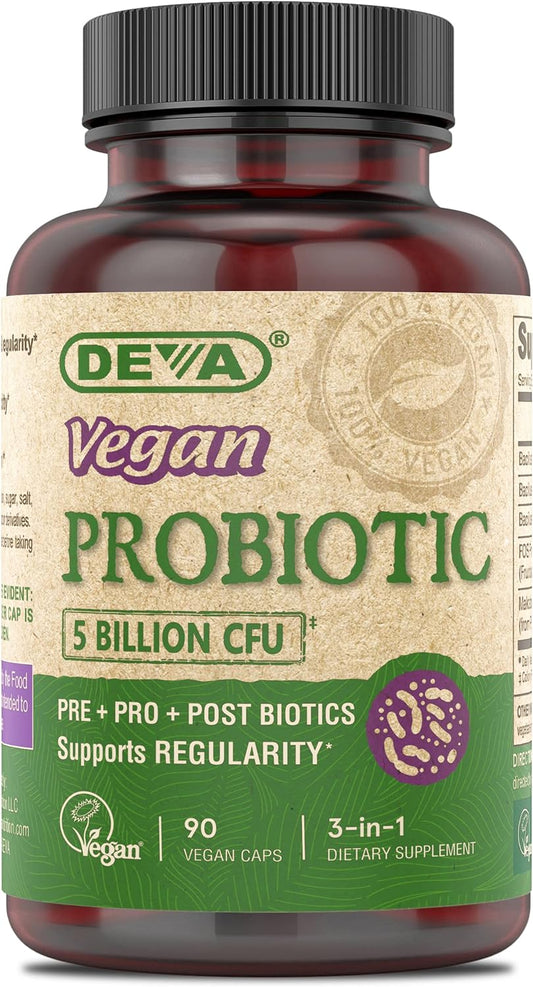 DEVA Vegan Probiotic Supplement  90 Count