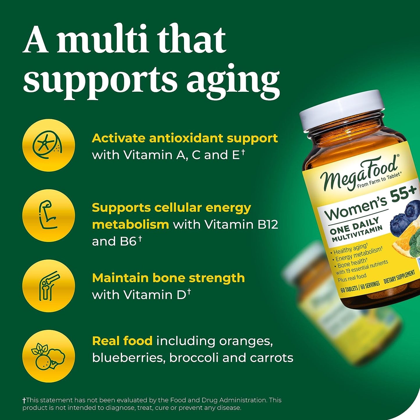 MegaFood Women's 55+ One Daily Multivitamin 60 Tabs