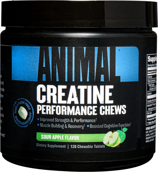 Animal Creatine Chews Tablets - Enhanced Creatine Monohydrate with AstraGin to Improve Absorption