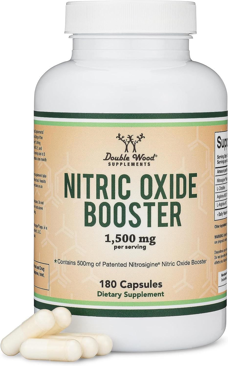 Nitric Oxide  Booster with Nitrosigine, L Arginine, and L Citrulline 180 Capsules