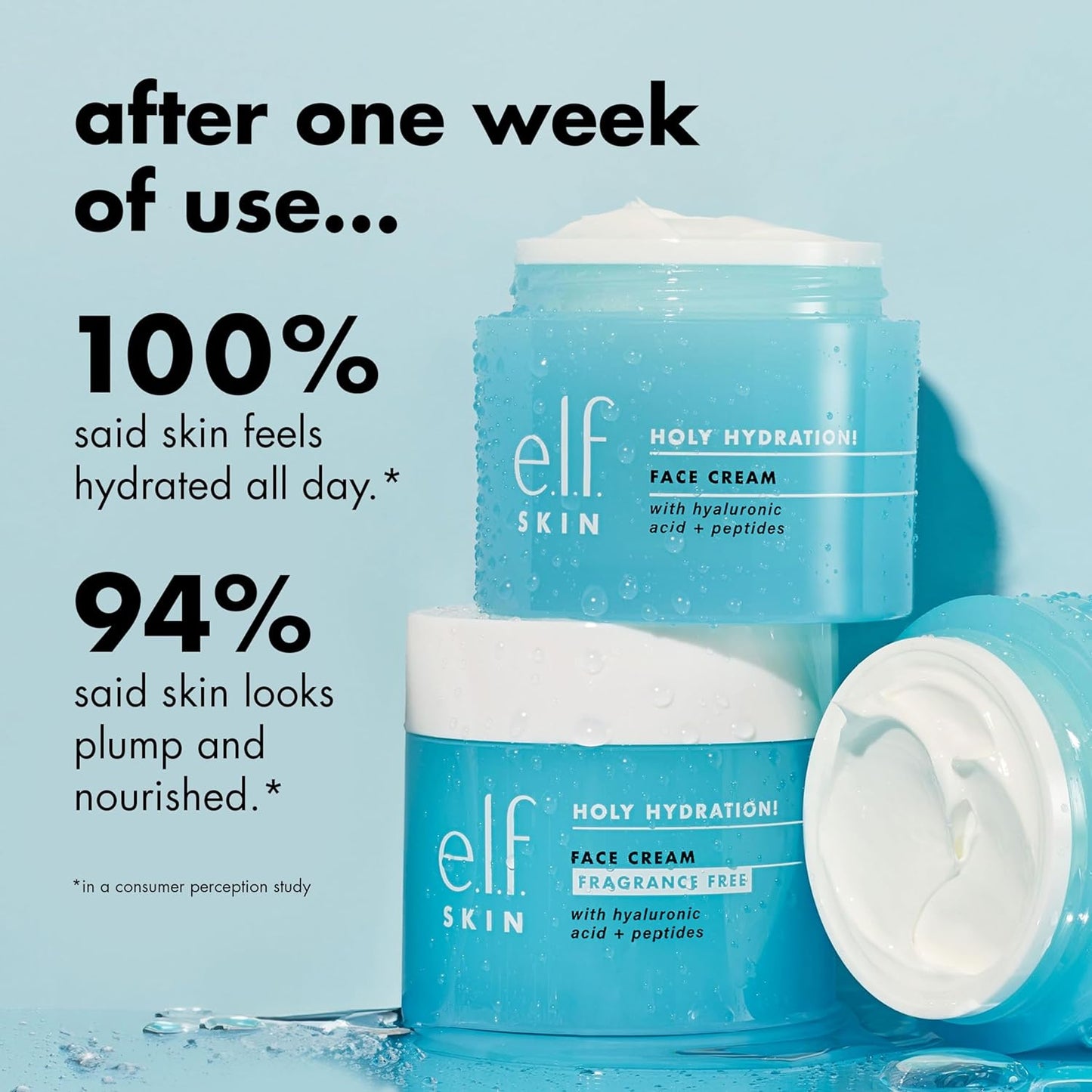 e.l.f. SKIN Holy Hydration! Face Cream, Moisturizer For Nourishing & Plumping Skin