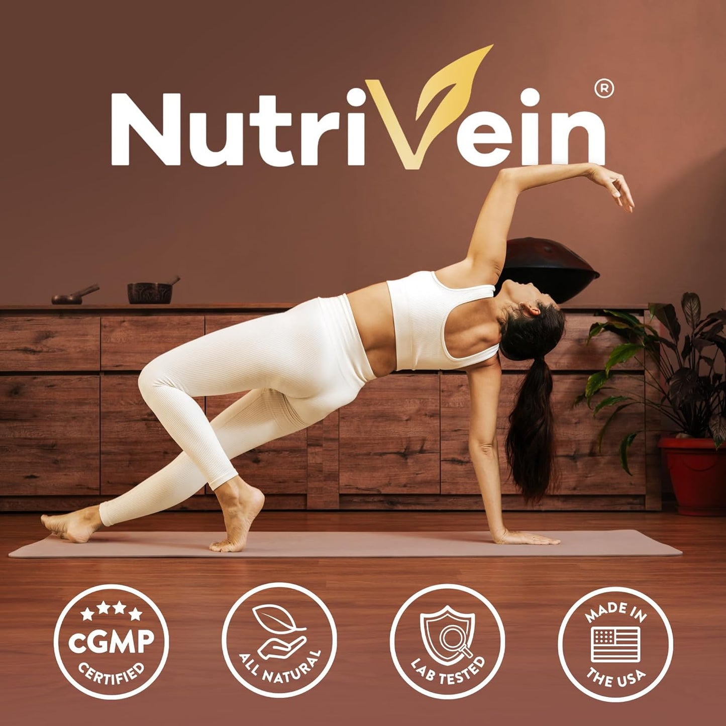 Nutrivein Mushroom Supplement - 2600mg - 90 Capsules