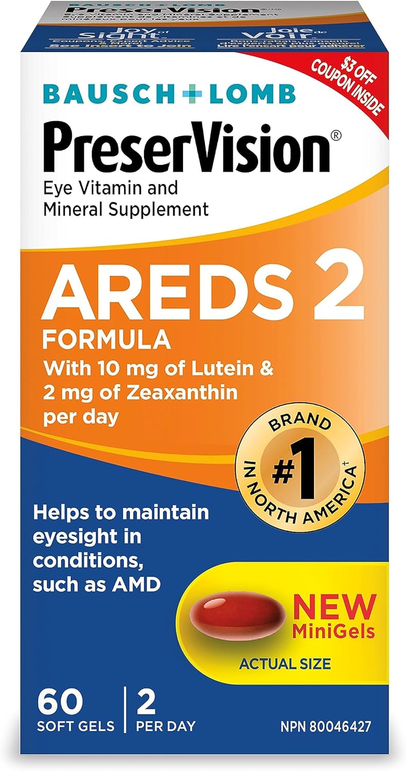 PreserVision AREDS 2 Eye Vitamin & Mineral Supplement 60 Minigels