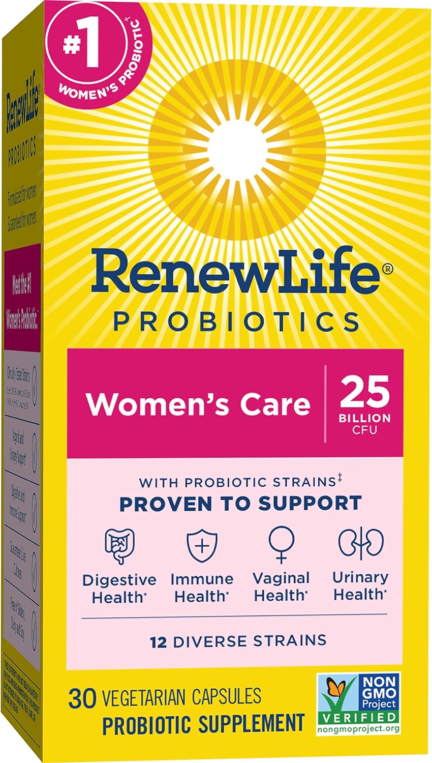 Renew Life Women’s Probiotic, Women’s Care Probiotic, 4-in-1 Support, 30 capsules