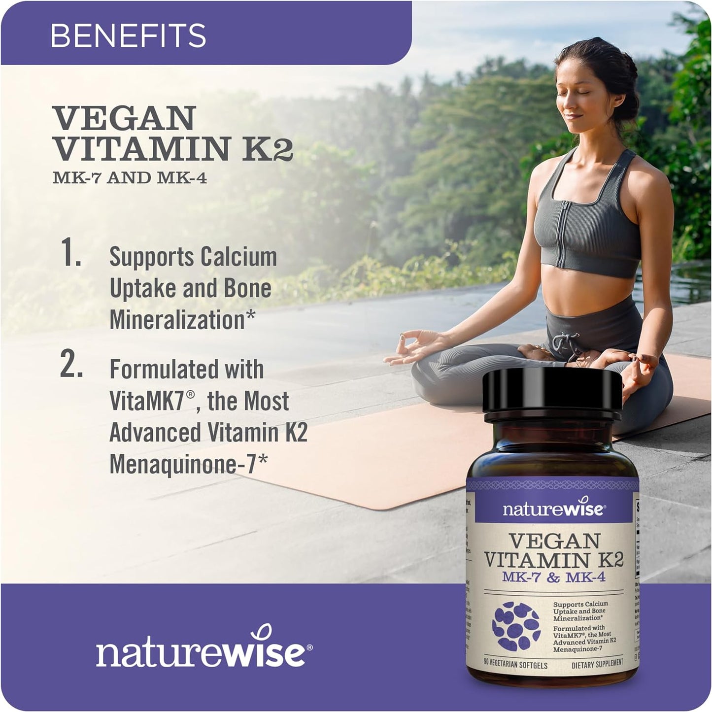 NatureWise Vitamin K2 with MK4 Softgel 90 Count