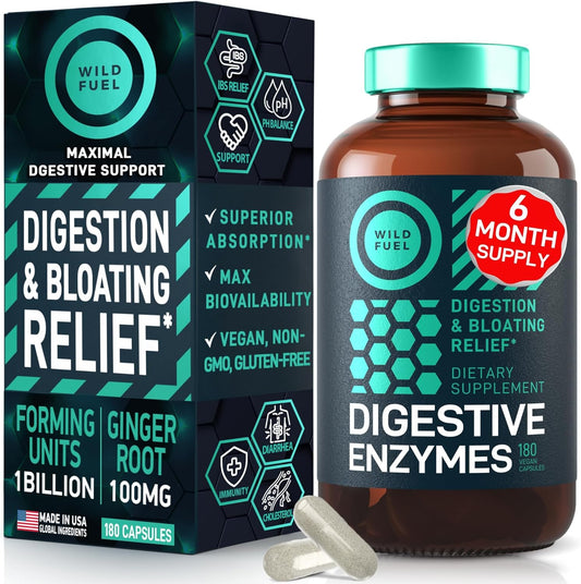 Digestive Enzymes with Probiotics and Prebiotics -  180 Caps