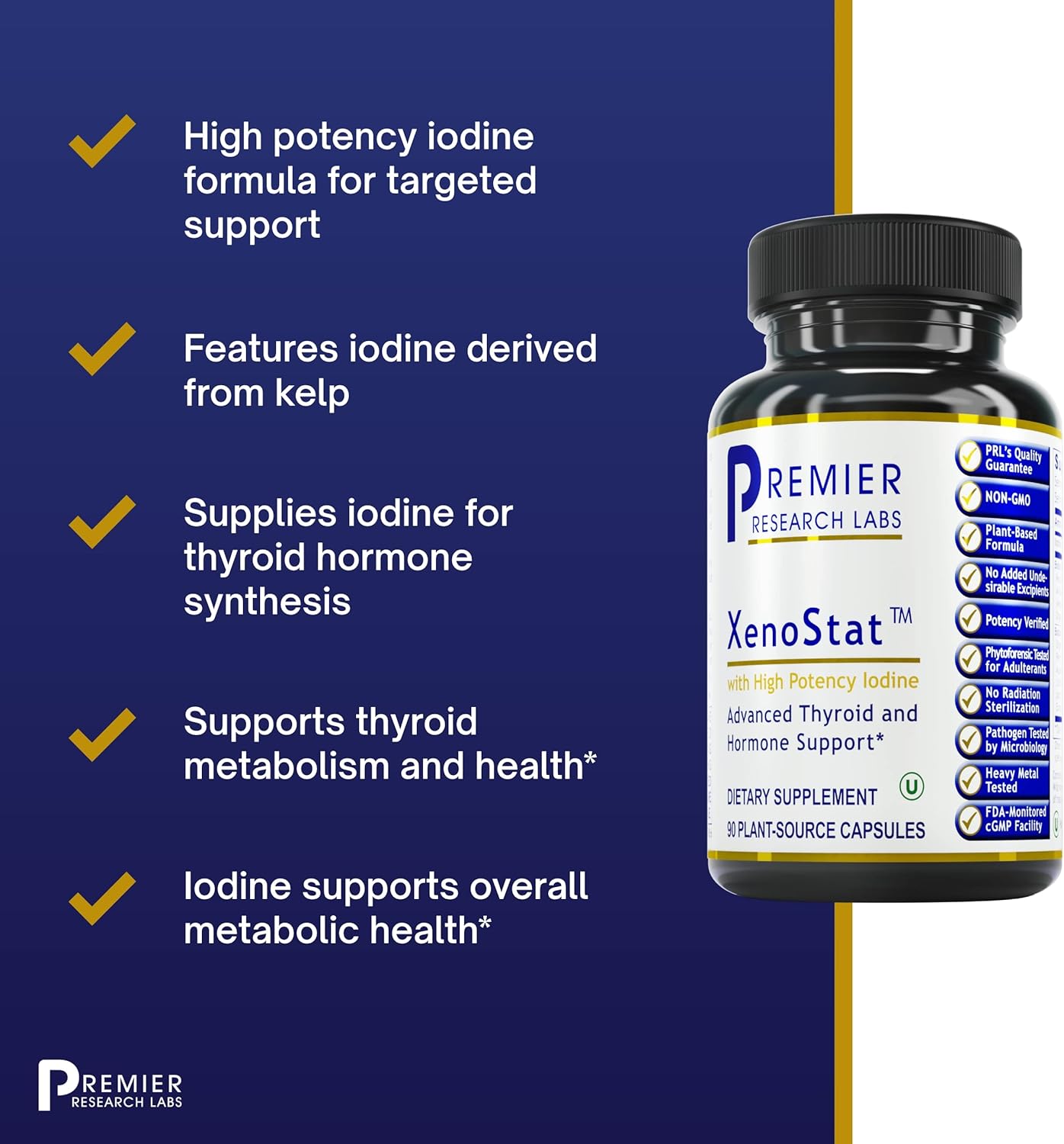 Premier Research Labs XenoStat - Thyroid Supplement,- 60 Capsules