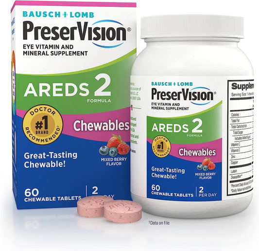 PreserVision AREDS 2 Eye Vitamin & Mineral Supplement, 60 Chewable