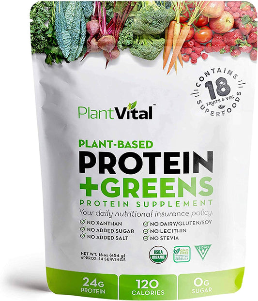 Plantvital Unflavored Organic Vegan Protein Powder