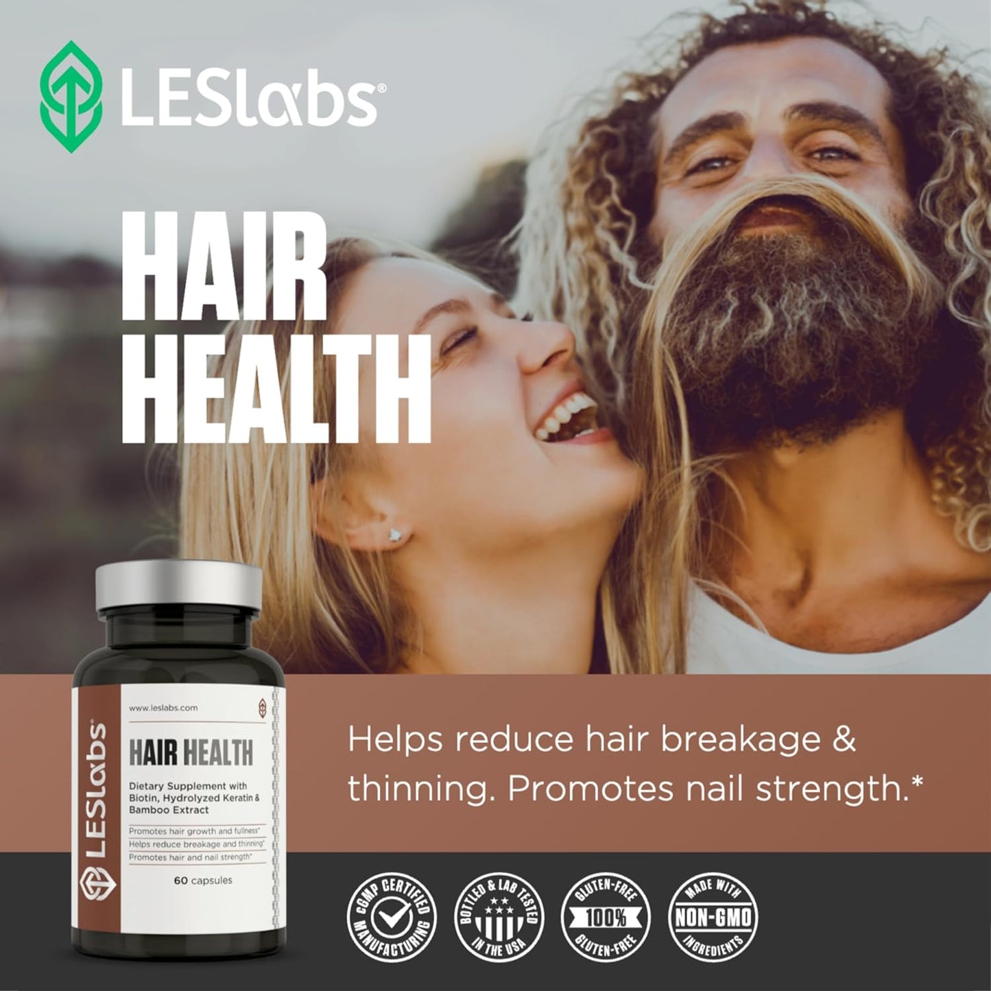 LES Labs Hair Health – Hair Growth & Nails Supplement,60 Capsules