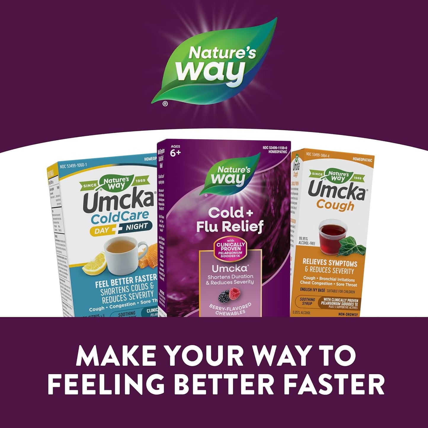 Nature's Way Cold+Flu Relief, Umcka, Shortens  20 Chewable Tablets