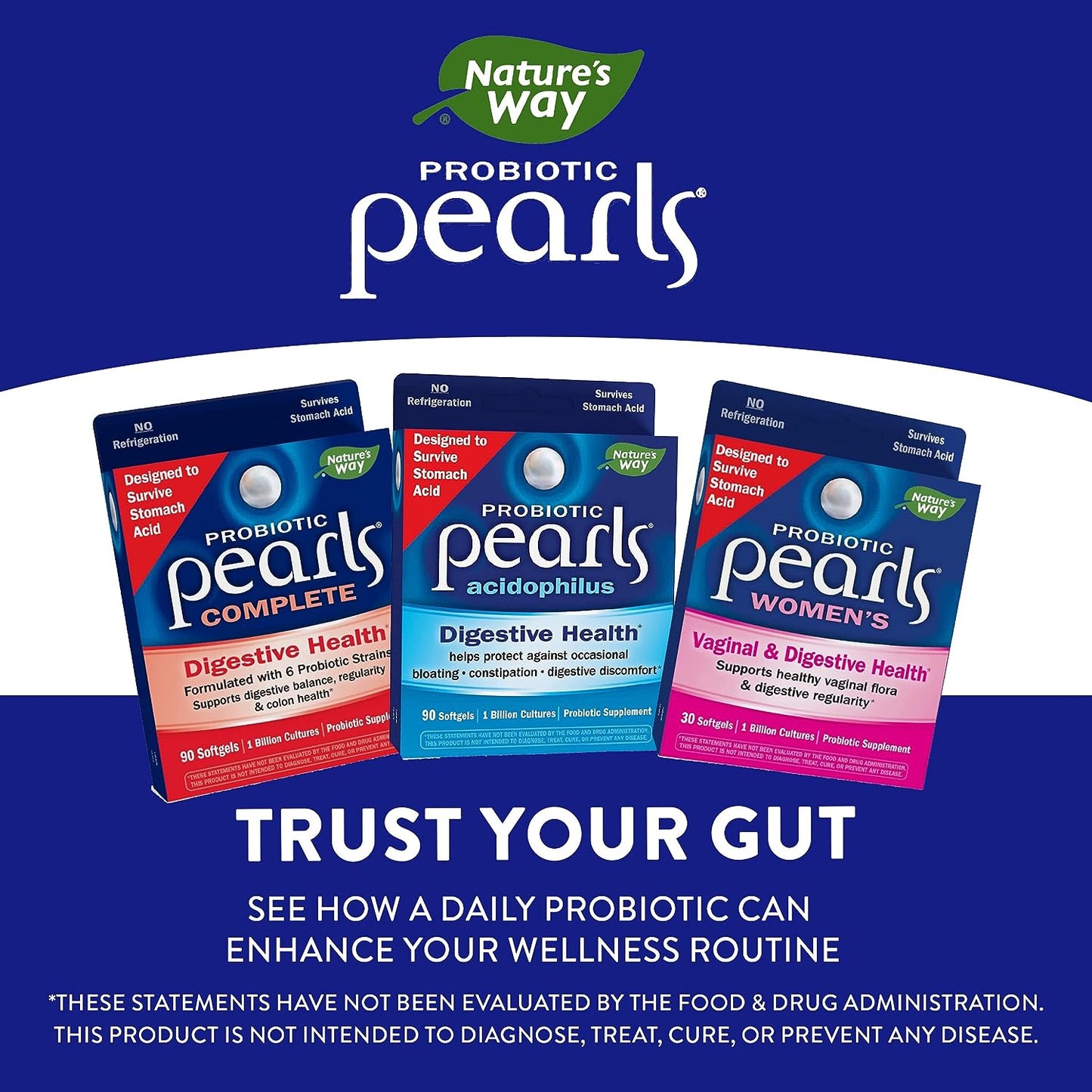 Nature's Way Probiotic Pearls for Women, Digestive Health Support 30 Softgels