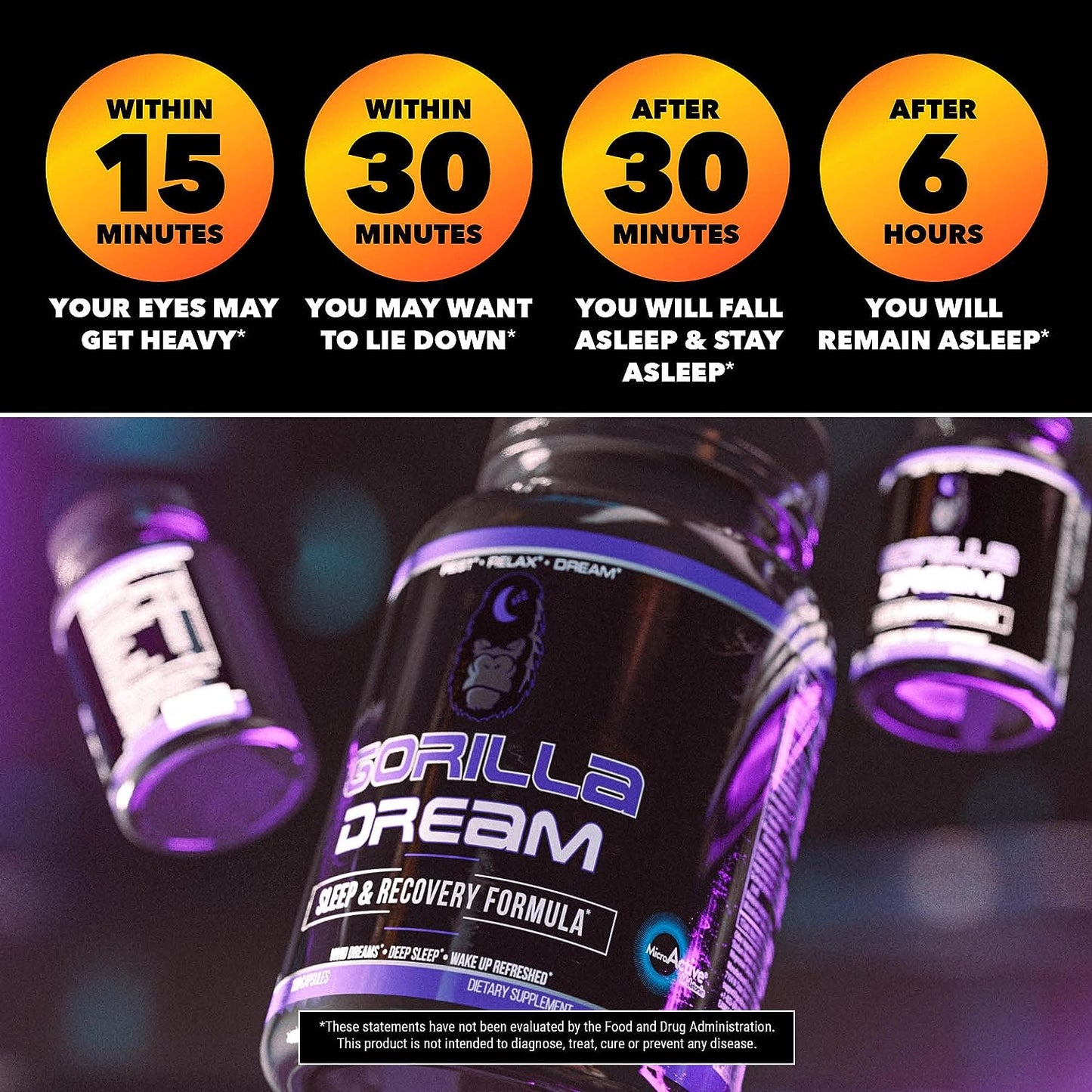 Gorilla Dream Premium Sleep Aid-120 Capsules