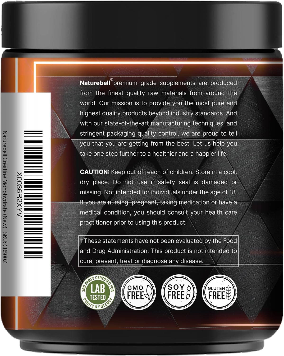 NatureBell Creatine Monohydrate Powder 500 Grams