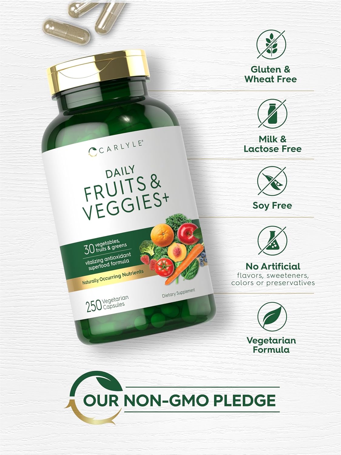 Carlyle Fruits and Veggies Supplement  250 Capsules