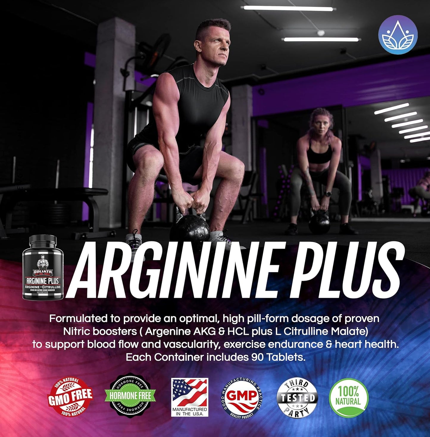 Dr. Emil's ARGININE Plus - L Arginine + L Citrulline - 2500 MG High Dose NO Booster Tablets 90 count