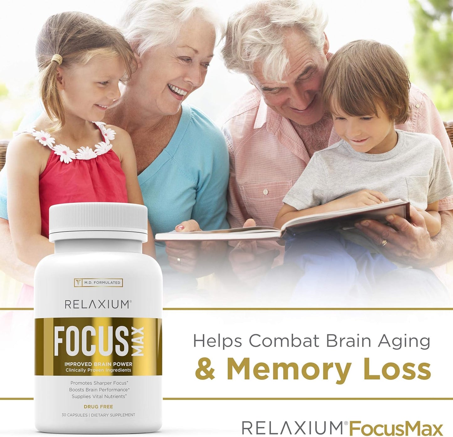 Relaxium Focus Max, Brain & Focus Health Supplement