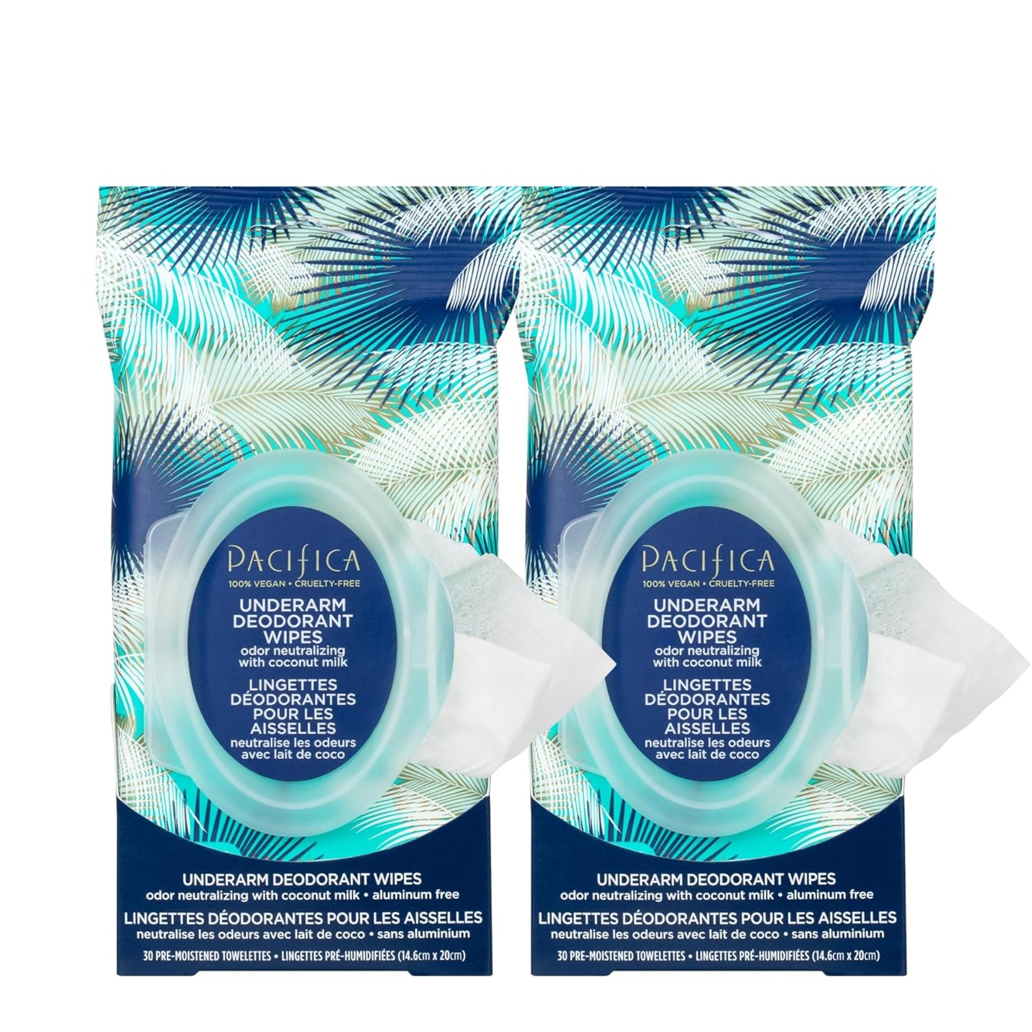 Pacifica Beauty, Coconut Milk & Essential Oils Underarm Deodorant Wipes, 30 Count