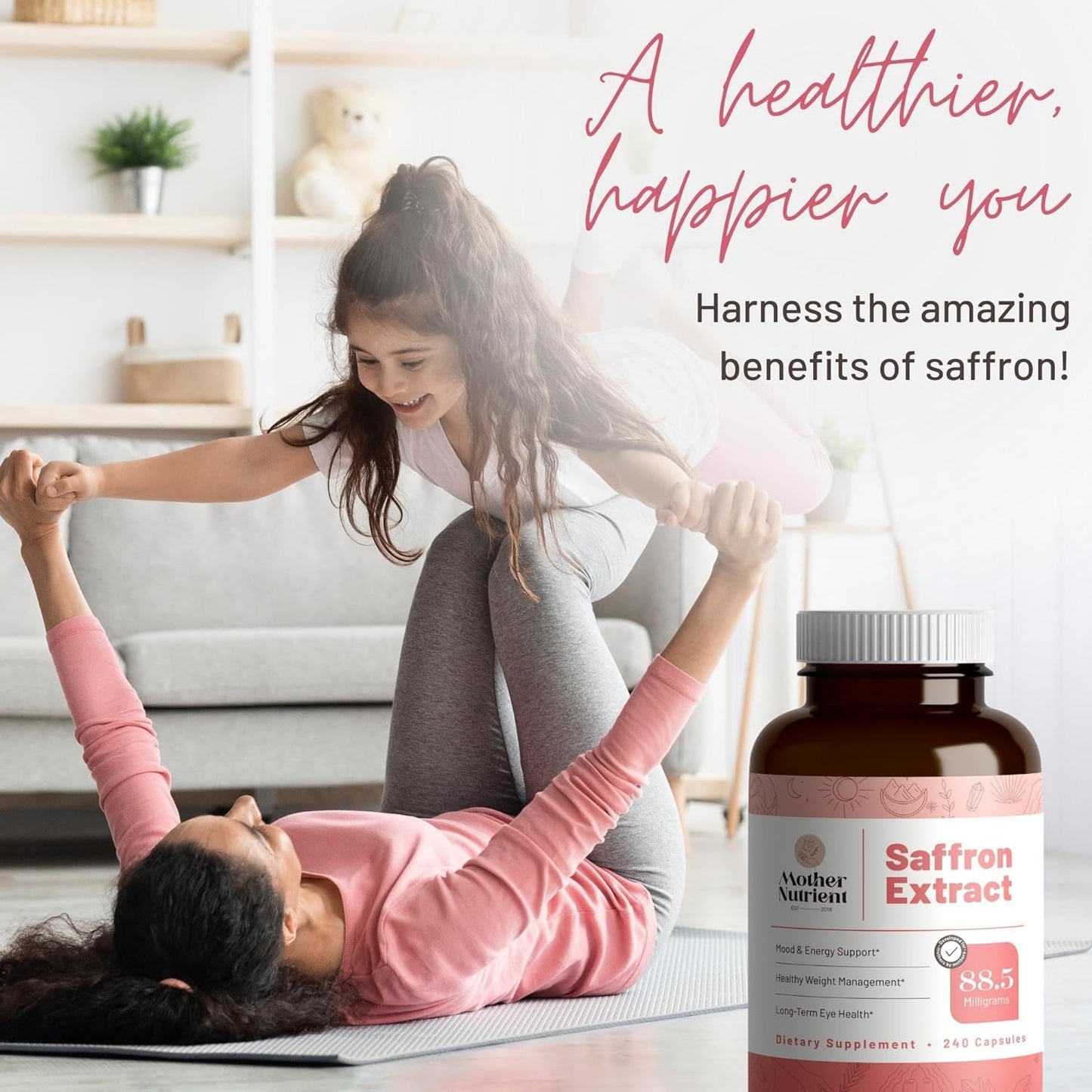 Saffron Extract Supplements by Mother Nutrient - 240 Capsules