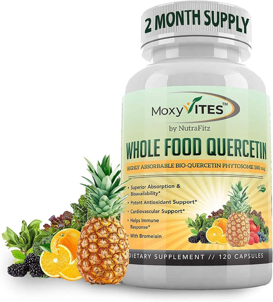 Quercetin with Bromelain 500mg Supplement - 120 capsules