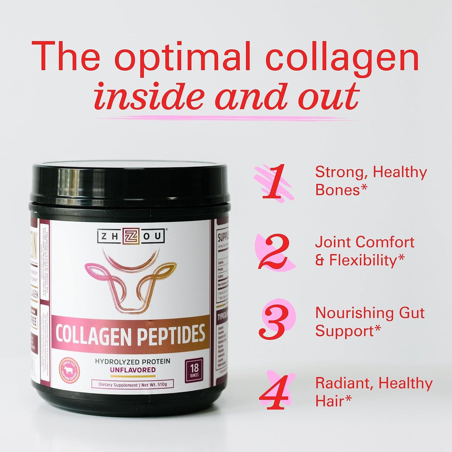 Zhou Collagen Peptides Hydrolyzed Protein Powder