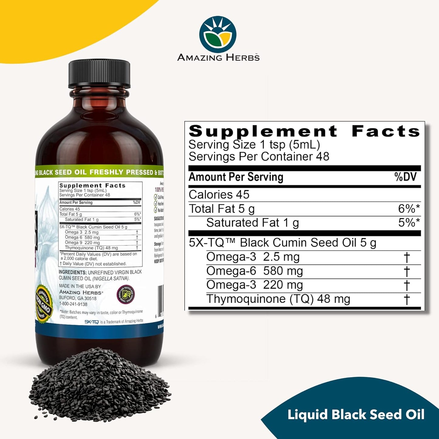 Amazing Herbs Premium Black Seed Oil