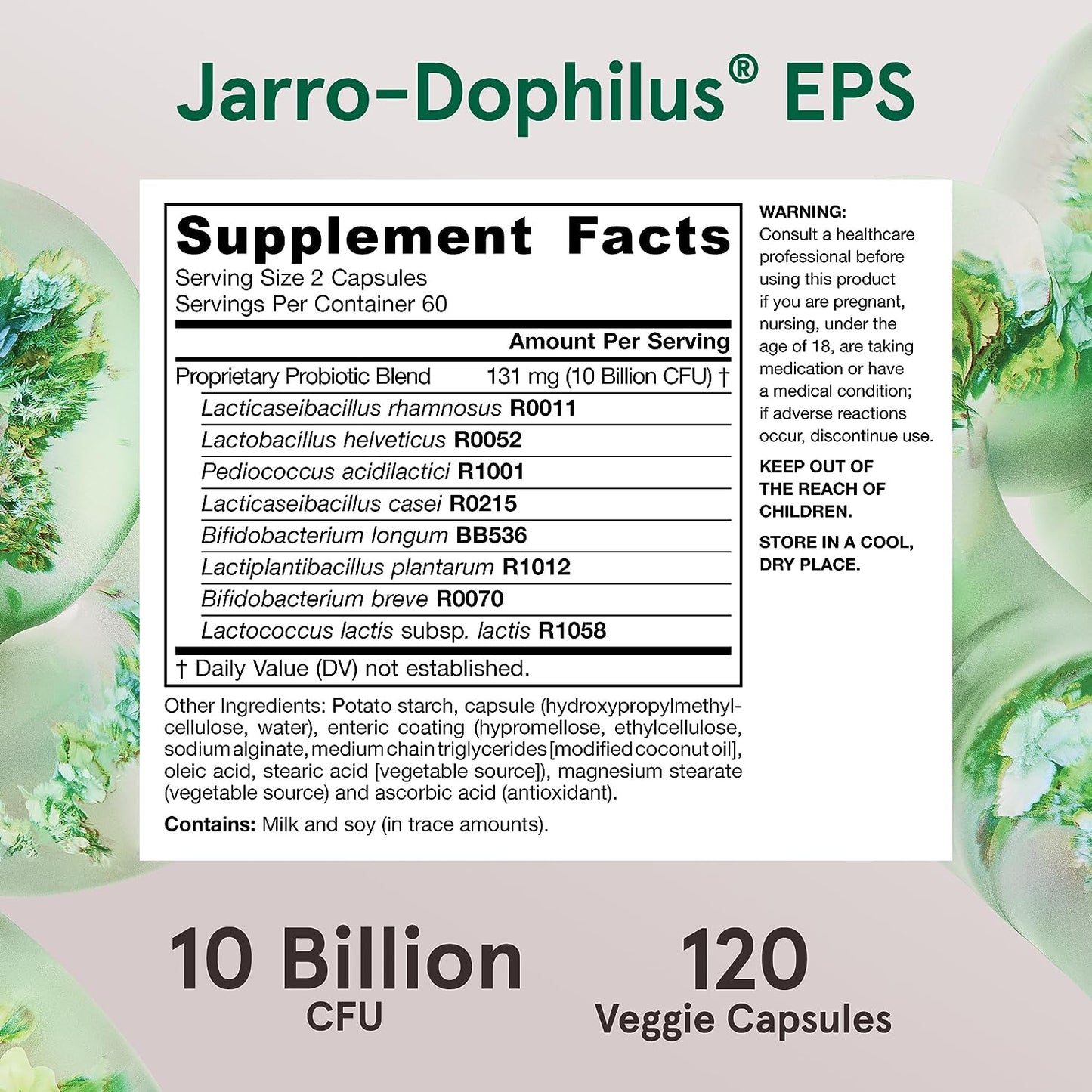 Jarrow Formulas Jarro-Dophilus EPS Probiotics  120 Veggie Capsules